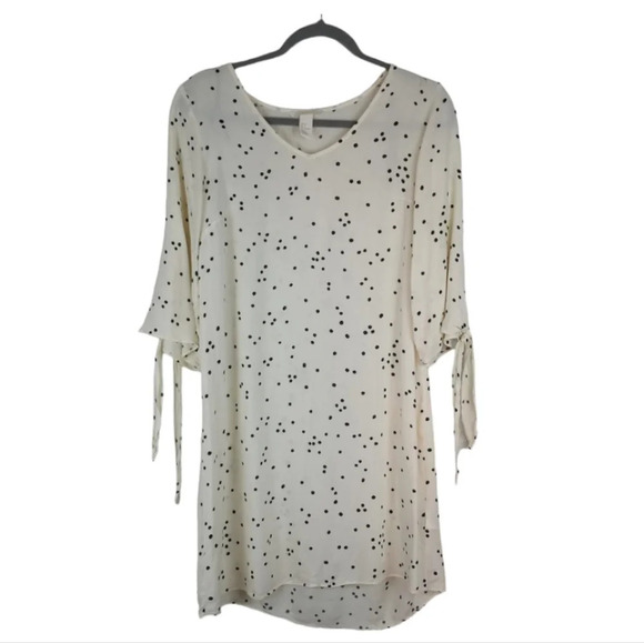 H&M Polka dot Midi Shirt Dress Relaxed Fit Light Weight size 6 - Picture 1 of 6